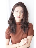 小顔×オリーブカラー×セミウェットウェーブ【摂津本山/芦屋