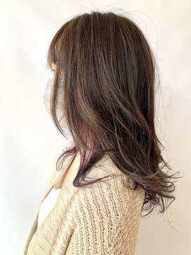 ヘアデザイン ファブロ(hair design FABRO.) ◎相性抜群グレージュ×インナーパープル◎