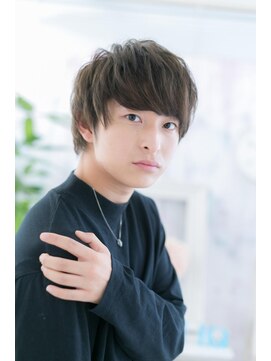 ミック 日暮里店(miq) マットアッシュプチウルフ★サイドパートショートa1