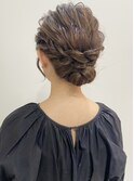 △大人可愛い結婚式お呼ばれアレンジまとめ髪ヘアセット