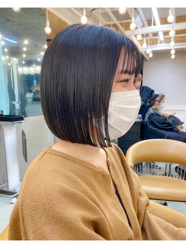 ロンドアジュール 横浜(Lond azur) フルバング前下がりボブ【久保田夢美】横浜ショコラアッシュ