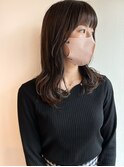 ふんわりミディアムにアッシュベージュ