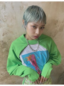 サラビューティーサイト 志免店(SARA Beauty Sight) 【志免】ミントブルー/スパイキーショート/山之内☆