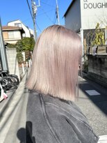 ブリーチダブルカラーホワイトカラーインナーカラー裾カラー艶髪
