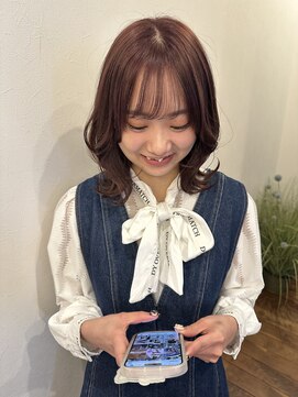 ヘアーラウンジルシェル(HAIR LOUNGE Le ciel) 【ブリーチなしダブルカラー！】チェリーピンクカラー