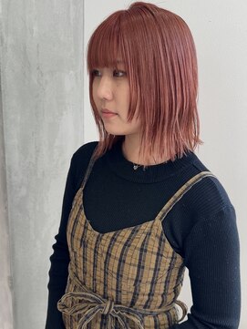 ヨーク(YOKE) 【YOKE】20代30代ミルクティーピンク顔まわりレイヤー