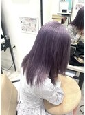 大人可愛いふんわりカールミストバング外国人風カラーブリーチ