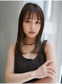 【GEEKS渋谷】顔周りレイヤー/前髪あり/夏カラー/20代30代/小顔