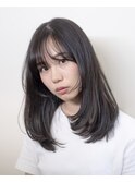 アッシュブラウン#ブリーチなし#レイヤーカット#豊橋#ミディアム