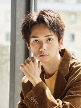 メンズサロンドットリアン(dot. lien) メンズショートアップバング短髪メンズソフトツイストパーマ