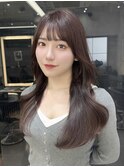 ワイドバングイメチェン美髪外ハネボブ+レイヤーカット韓国/池袋