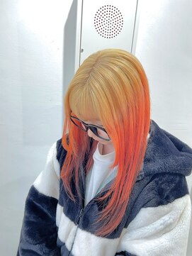 ミュー(Mu) ブロンド オレンジ グラデーション
