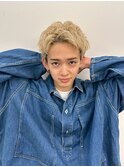 マッシュウルフ/短髪黒髪/ツーブロック/刈り上げ/センターパート