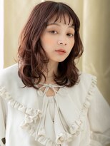 カバーヘア ブリス 戸田公園西口店(COVER HAIR bliss)&nbsp;チェリーレッド大人可愛い波巻き毛先パーマA0戸田公園20代30代