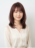 ミディアムレイヤー10代20代30代ワインブラウン