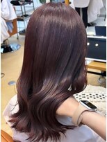 ユニ バイ マグ 長野店(Uni.by Mag)&nbsp;20代30代透明感ピンクカラー ブリーチ無しで作るピンク