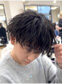 緩め縦落ちスパイラルパーマ/波打ちラウンドマッシュ/仙台/宮城