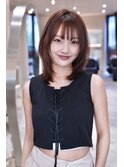 20代30代大人ガーリーレイヤーボブ/顔周り似合わせカット