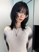 ラパンセヴェール(LA PENSEE VERT)&nbsp;オフブラック×ザクザクハッシュカット