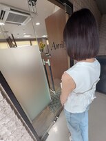 アミリー 成田美郷台店(Amily) ストレートボブ×暗髪ナチュラル丸みボブ艶髪
