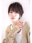 大人可愛いマロンベージュAラインボブかきあげ奈良大和八木