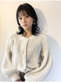 韓国風ネオシースルーバング前髪カールヨシンモリ