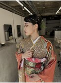 成人式ヘアセット着付け
