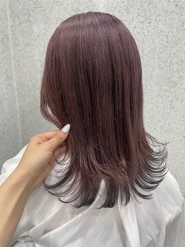 アオ 甲府本店(AO) AO hair  ピンク×裾ブラック