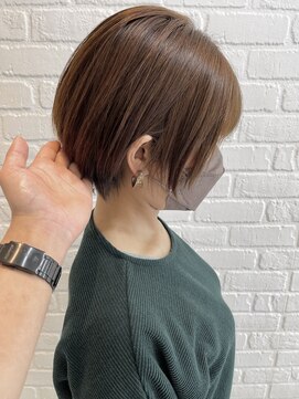 デイジー インデックスヘア 大島店(DAISY index hair) カーキベージュ切りっぱなしひし形グラボブ大島20代30代40代