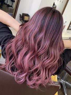 ユートピア(U topia) バレイヤージュ/ハイライト/秋/ピンクカラー