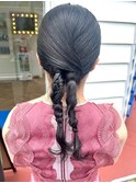 ツインポニーヘアアレンジ★秋山