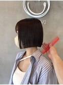 ミニボブボブ切りっぱなし外ハネボブ