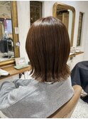 くびれボブ × ナチュラルベージュ【千葉優希】