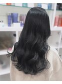 ブリーチなしのブルーブラック