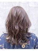 #レイヤーカット　#アッシュブラウン　#透明感カラー