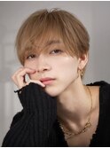 ベージュカラーシースルーラウンドマッシュ