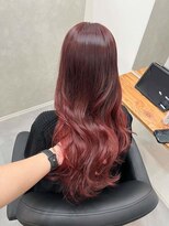 ワク 藤沢店(waku) レッド ダブルカラー ケアブリーチ