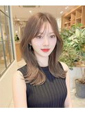 大人可愛い20代30代40代50代＊韓国ヘア小顔ウルフレイヤーカット