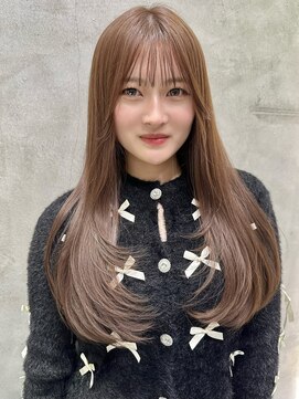 ロンドネートゥル 新潟(Lond naitre) 新潟／髪質改善／ミディアムレイヤーカット/ダークアッシュ