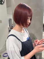 ノマド(nomad)&nbsp;ミニボブ　オレンジベージュ　切りっぱなし