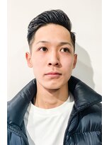 フジヤマ バーバー ショップ(FUJIYAMA BARBER SHOP)&nbsp;七三オールバックツイストパーマコンマヘア