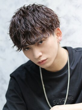 ベーア(Bar) 表参道/前下がり刈り上げマッシュ×ハードスパイラルパーマ