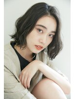 フィガロ ミーナ 東生駒店(FIGARO MINA)&nbsp;ヌーディーカラー × 切りっぱなしボブ