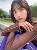 ナチュラルストレート×シースルー×ボブ