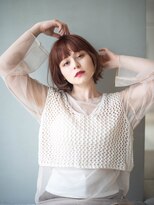 エルクバイコットン(elk by Cotton)&nbsp;【elk by cotton平塚】ひし形ボブ/外ハネ/カッパーブラウン