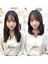 ミラリー トウキョウ(Mirareee Tokyo)&nbsp;20代30代40代◎前髪パーマグレーベージュレイヤーロング黒髪