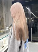 ミルクティーベージュローライトインナーカラーハイライト