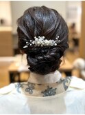 ミディアムストレートヘアアレンジ/新宿/新宿西口