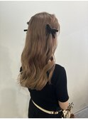 編み込みアレンジ/ヘアセット/ヘアアレンジ/巻き髪/コテ巻き
