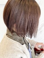 ネウィ 川崎(newi)&nbsp;丸型卵形切りっぱなしボブエアリーロング美髪ピンクブラウン川崎